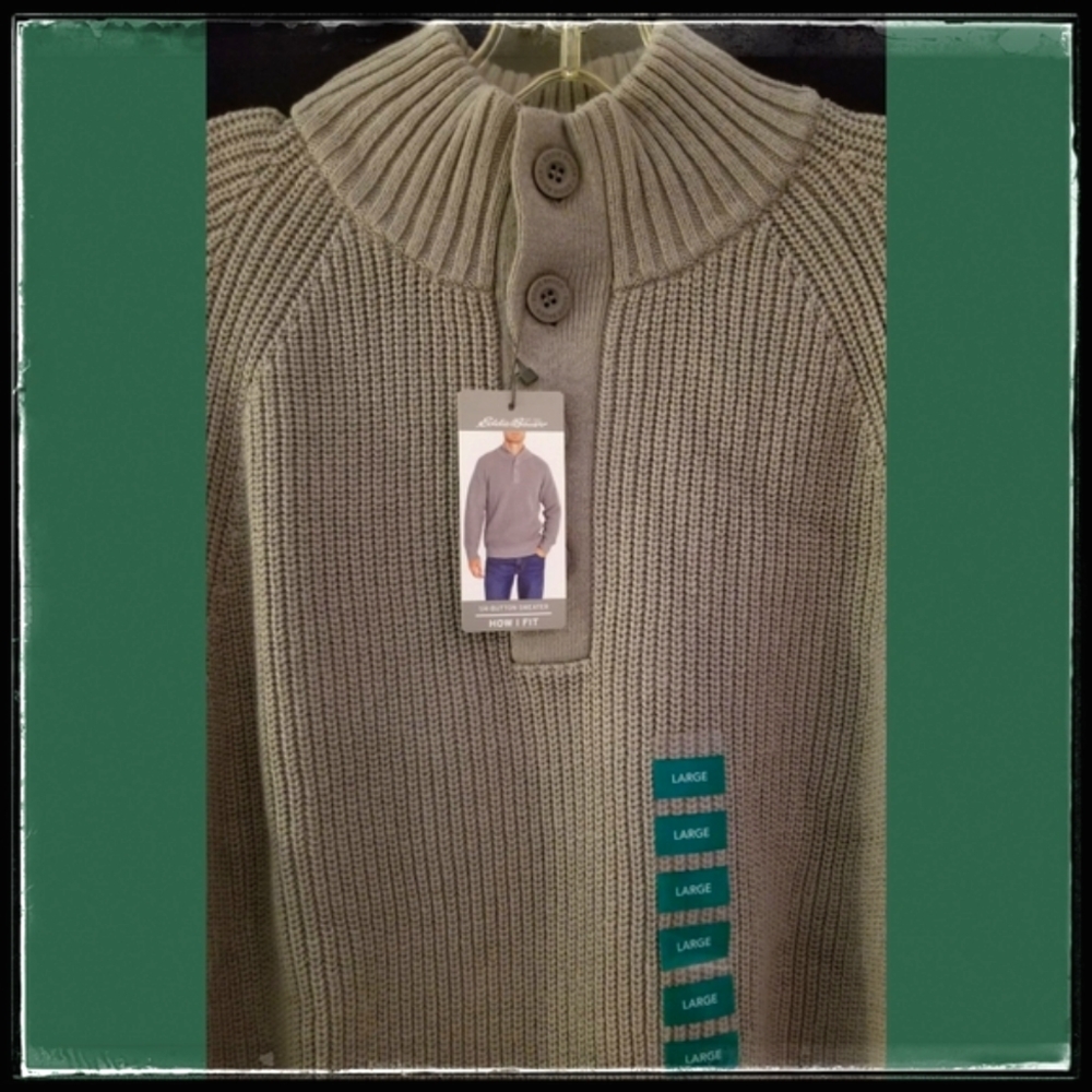 Eddie Bauer*Mens Grey Pullover Sweater - Picture 3 of 10